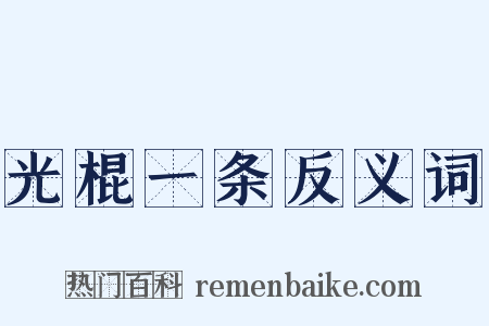 光棍一条反义词是什么意思的图片